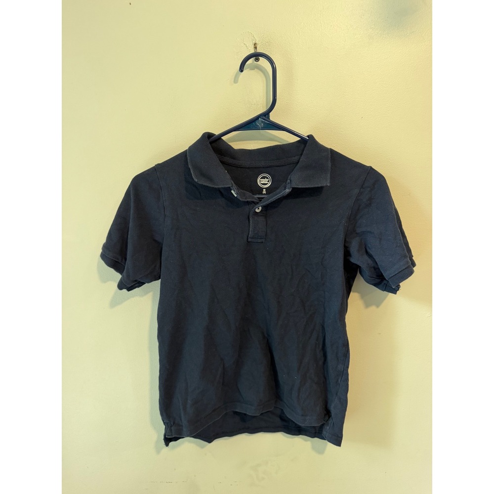 Wonder Nation Kids‎ Boys Navy Blue Short Sleeve Polo Shirt M 8 School Uniform